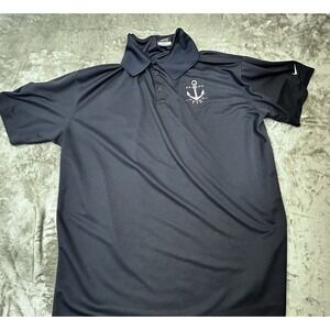 Nike Dri-Fit Men's XXL poplo shirt maritime embroidered ancho & PTE dark blue